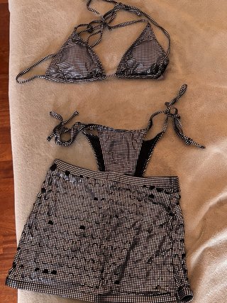 Set Costume da Bagno Argento e Nero