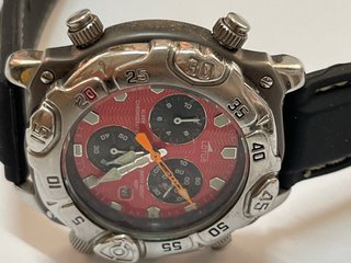 Reloj Lotus Cronógrafo 9700 Alarma Plata Rojo