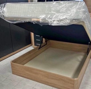 Canapé abatible madera y tela oferta 160€