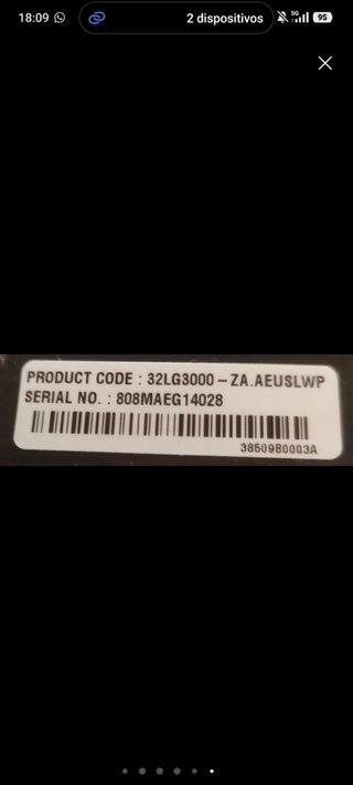 TV LG 32 sin pie