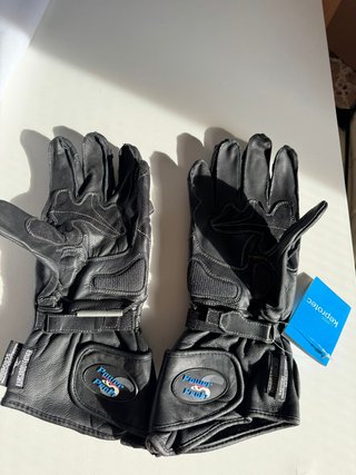 Guantes Moto Cuero Negro Talla XXL