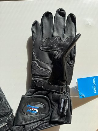 Guantes Moto Cuero Negro Talla XXL