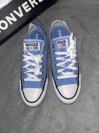 Converse bajas azul