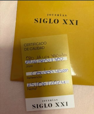 Cadena y colgante oro 18k