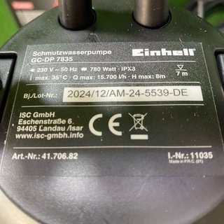 Bomba Einhell GC-DP 7835 aguas sucias
