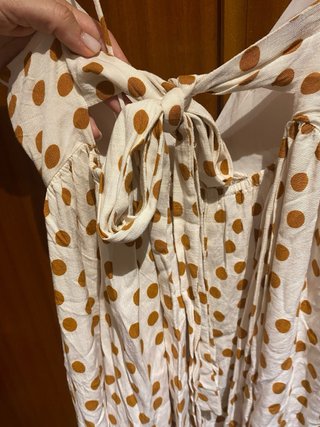 Vestido Zara lunares teja talla L