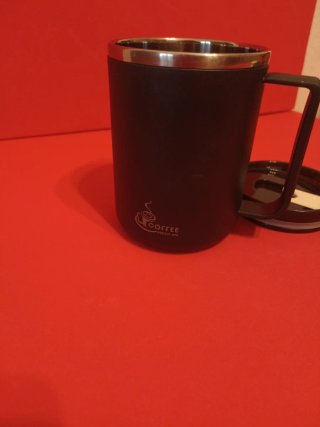 Taza/termo negro para oficina