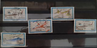 Francobolli Italiani: Navi e Aerei