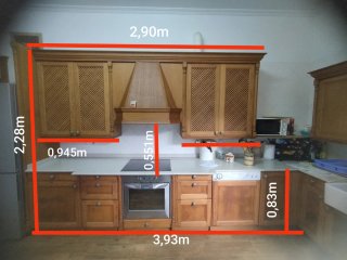 Muebles de cocina,encimera,campana,horno y vitroc