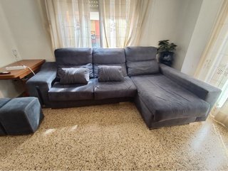 Sofá chaise longue azul