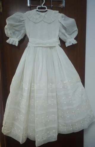 Vestido Primera Comunión Blanco, talla 8.