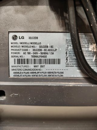 TV LG 32 sin Mando