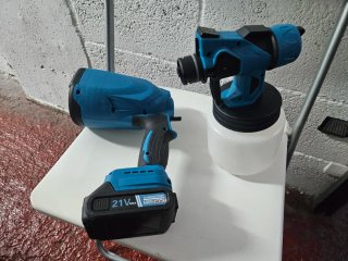 Pistola pulverizadora pintura 2 baterías 21 V