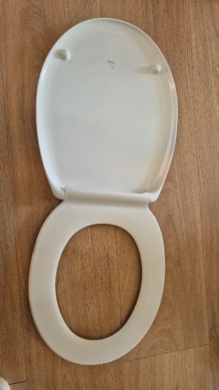 Tapa WC Roca Victoria Blanca bisagras acero inox