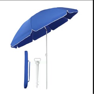 Sombrilla de playa azul 180 cm
