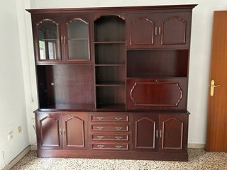 Mueble Comedor Años 90 Madera y Cristal