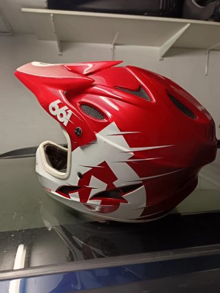 Casco Integral 661 Rojo y Blanco