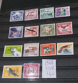 (nu351/356a)Definitive  Montserrat-Nauru  sc.50%