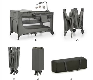 Cuna de viaje plegable 2 en 1