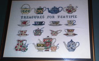 Cuadro Punto de Cruz Teteras Treasures for Teatime