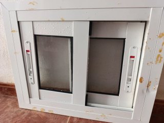 2 Ventanas correderas blancas