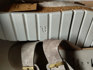 Ciabatte tg39 AGORA donna oro/argento