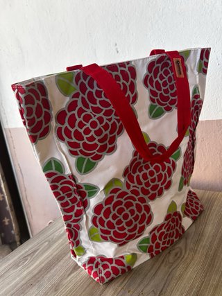 Bolso Grafoplas Flores Rojas y Blancas