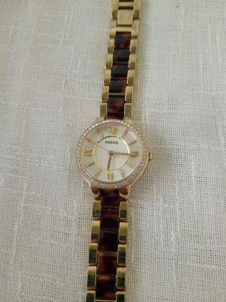 Orologio Fossil donna oro e tartarugato