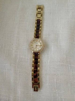 Orologio Fossil donna oro e tartarugato