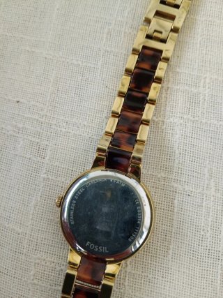 Orologio Fossil donna oro e tartarugato