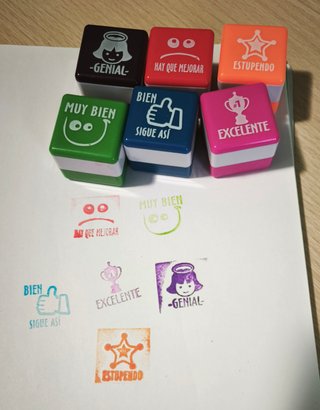 Pack 6 Sellos Motivadores + Estuche Unicornio