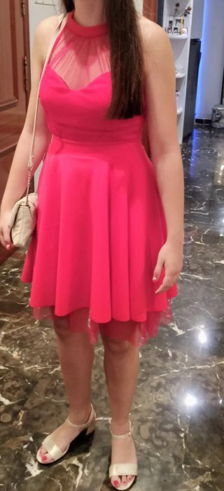 Vestido corto juvenil rojo para eventos