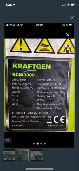 Generador KRAFTGEN RCW3300