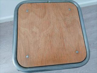 Taburete vintage madera y metal