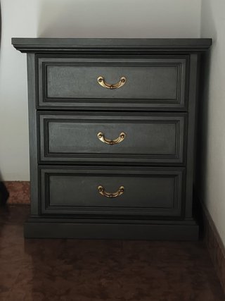 Comodino Restyling Antracite & Oro Brunito