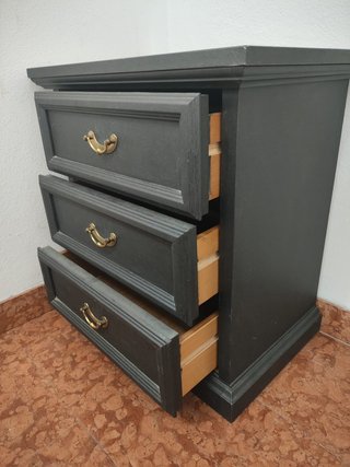 Comodino Restyling Antracite & Oro Brunito