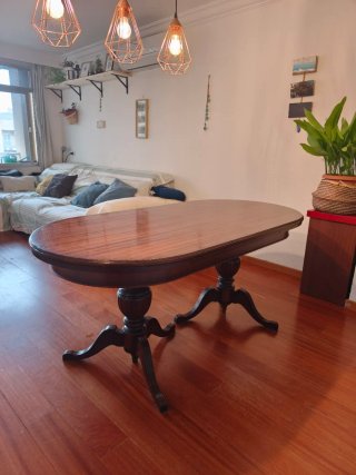 Mesa comedor extensible madera 180x90cm