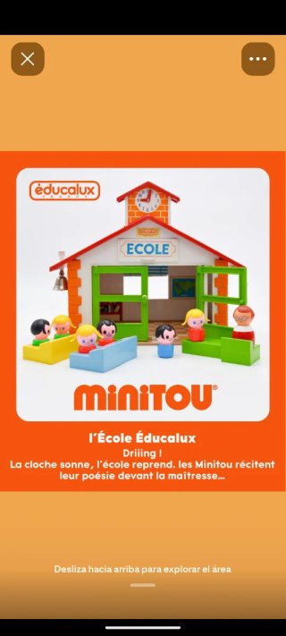 Educalux Minitou vintage figura niña.