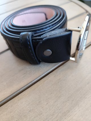 Cintura Uomo Nero Fibbia