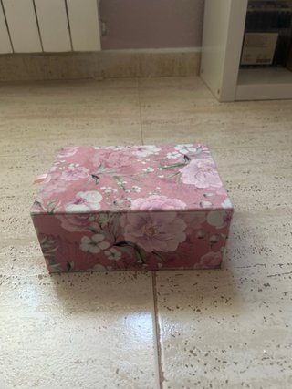 Joyero floral rosa