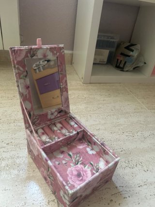 Joyero floral rosa