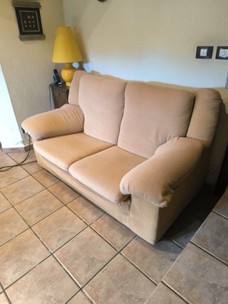 Sofá 4 plazas tela 280x100 + Sofá 2 plazas 165x85