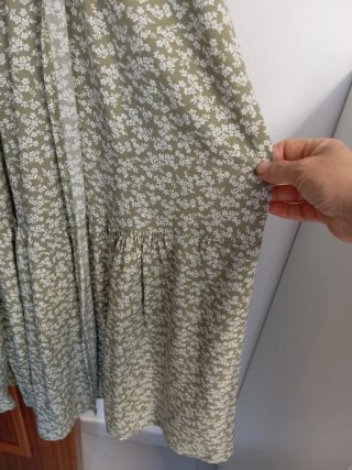 Vestido flores verde talla M