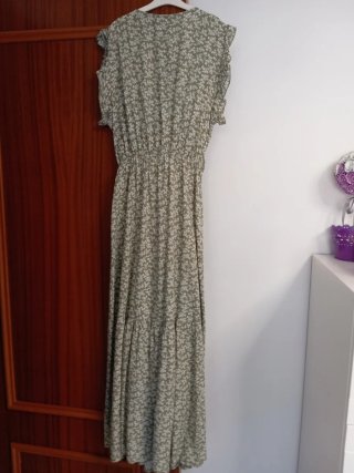Vestido flores verde talla M