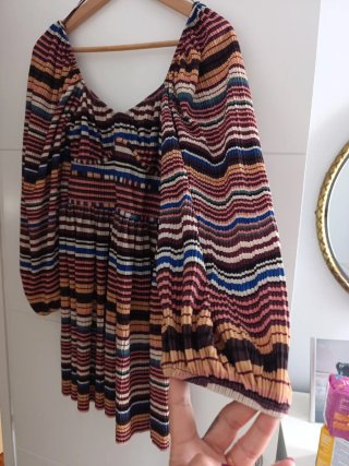 Vestido Zara Rayas Multicolor