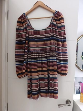 Vestido Zara Rayas Multicolor