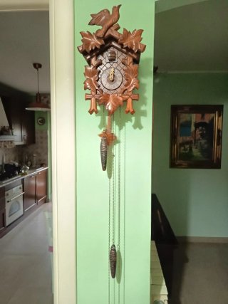 Orologio a cucù meccanico in legno FUNZIONANTE