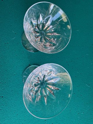 Copas de cristal tallado (2 unidades)