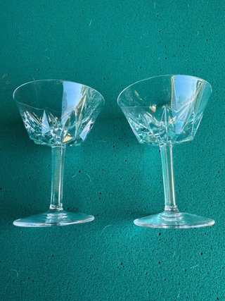 Copas de cristal tallado (2 unidades)