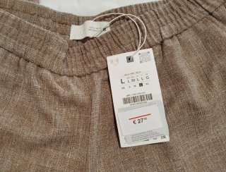 Pantalón Zara Beige Talla L